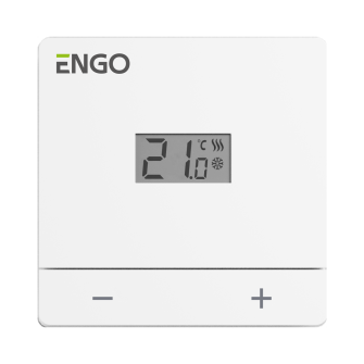 Juhtmega Termostaat, 24V, valge