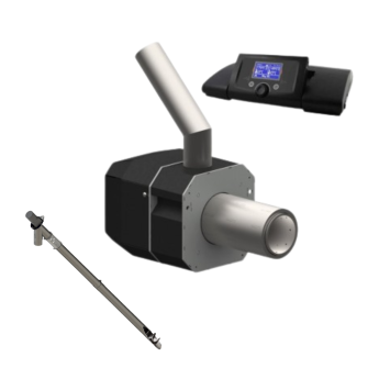 Комплект горелки с блоком управления ecoMAX 920 NTC 6–26 кВт + пеллетный шнек 2 м до 50 кВт, двухсоставной, KIPI